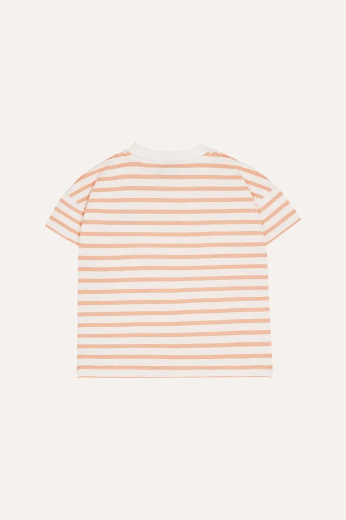 Orange Striped Kids T Shirt