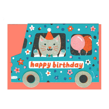 Birthday Van Die Cut Card