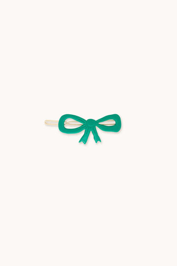 Bow Big Clip - Emerald