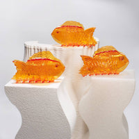 Sea Bream Clear Orange Acetate Ocean Fish Hair Claw Clip