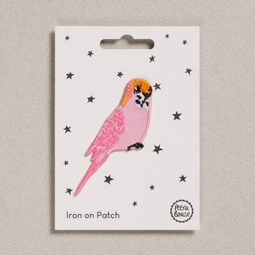 Iron-On Patch – Pink Budgie