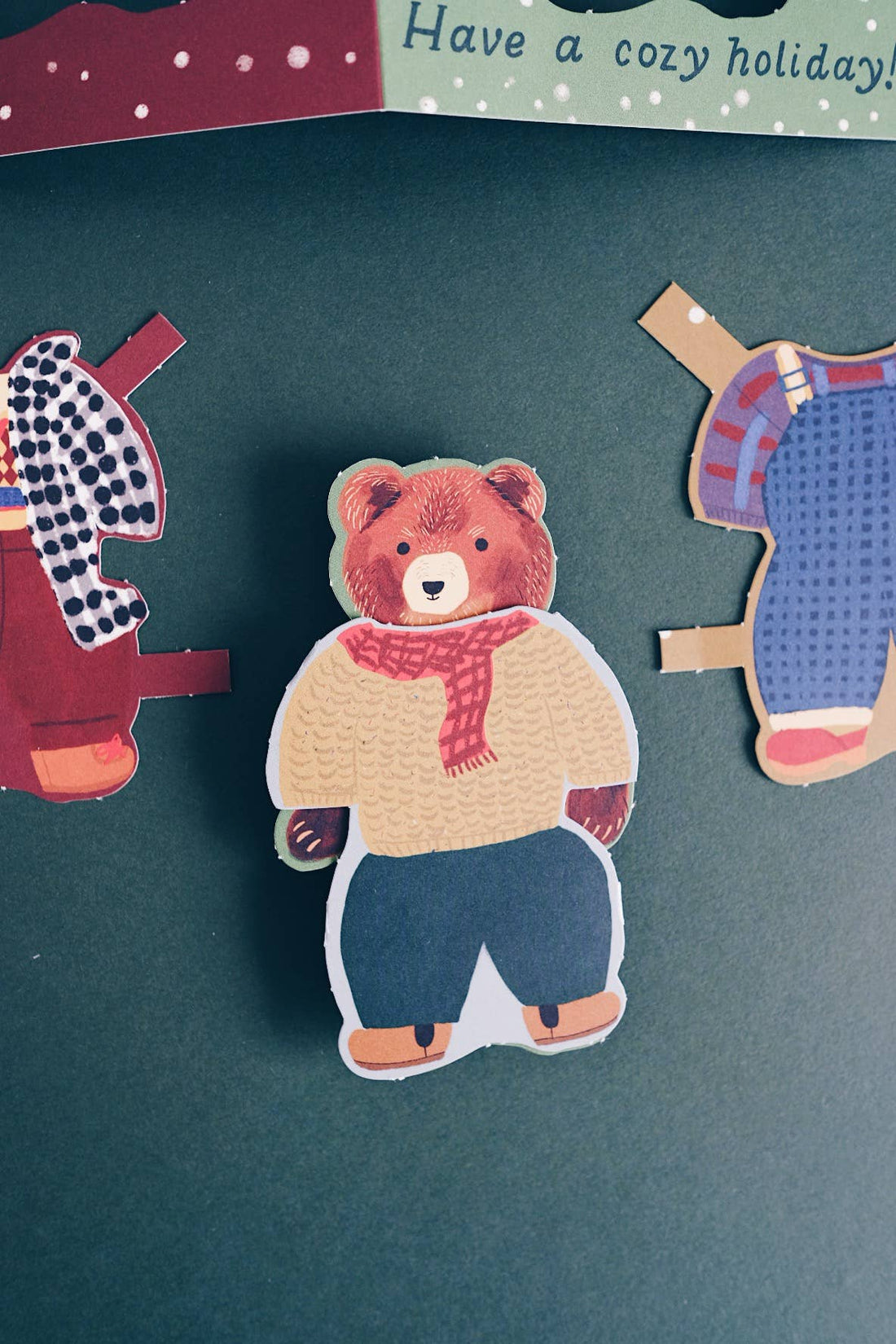 Bear Paper Doll Holiday Card