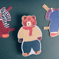 Bear Paper Doll Holiday Card