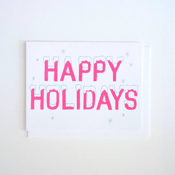 Icy Happy Holidays Greeting Card