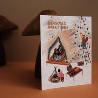 Holiday Tent Party Card