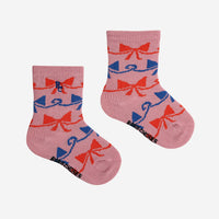 Baby Ribbon Bow All Over Short Socks