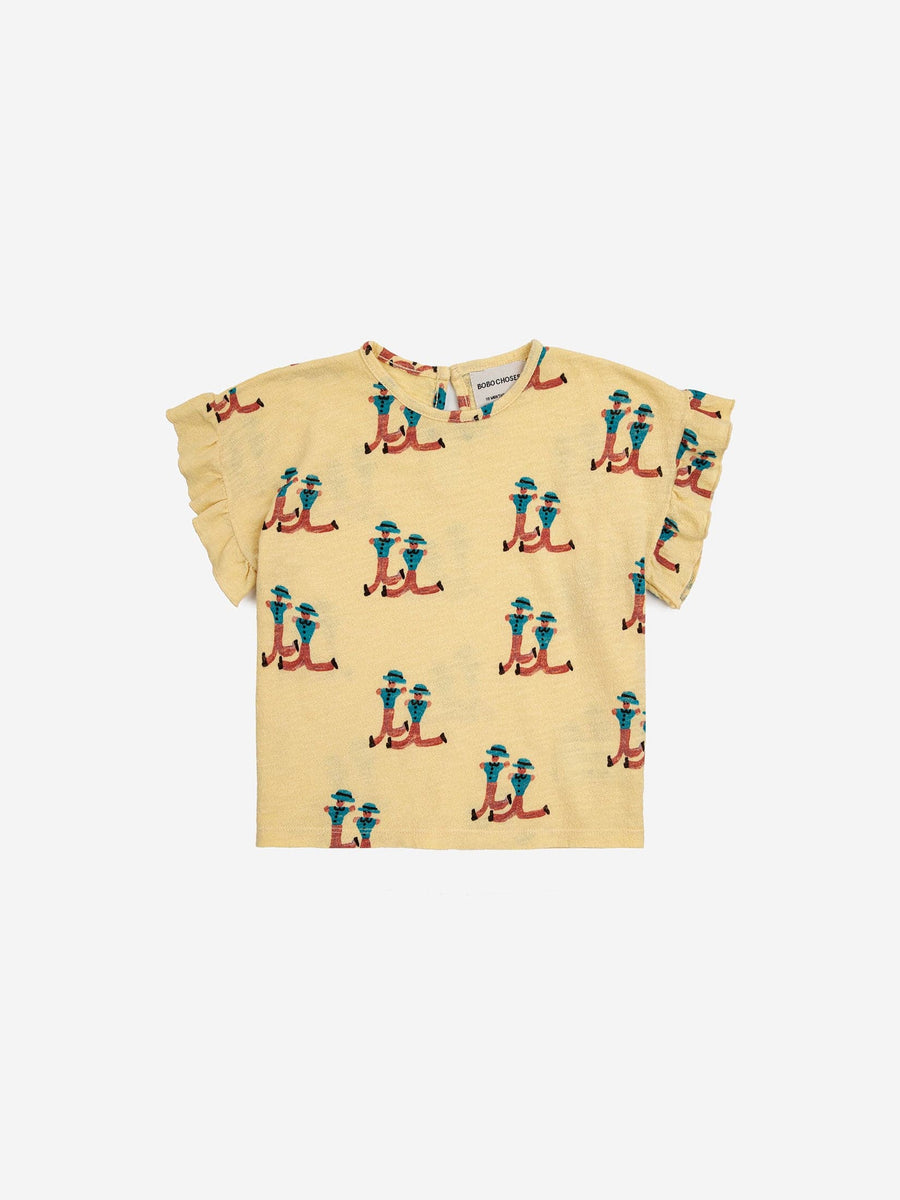 Baby Dancing Giants All Over Ruffle T-shirt