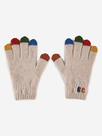 BC COLORED FINGERS KNITTED GLOVES