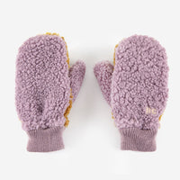 Sheepskin Color Block Lavender Gloves