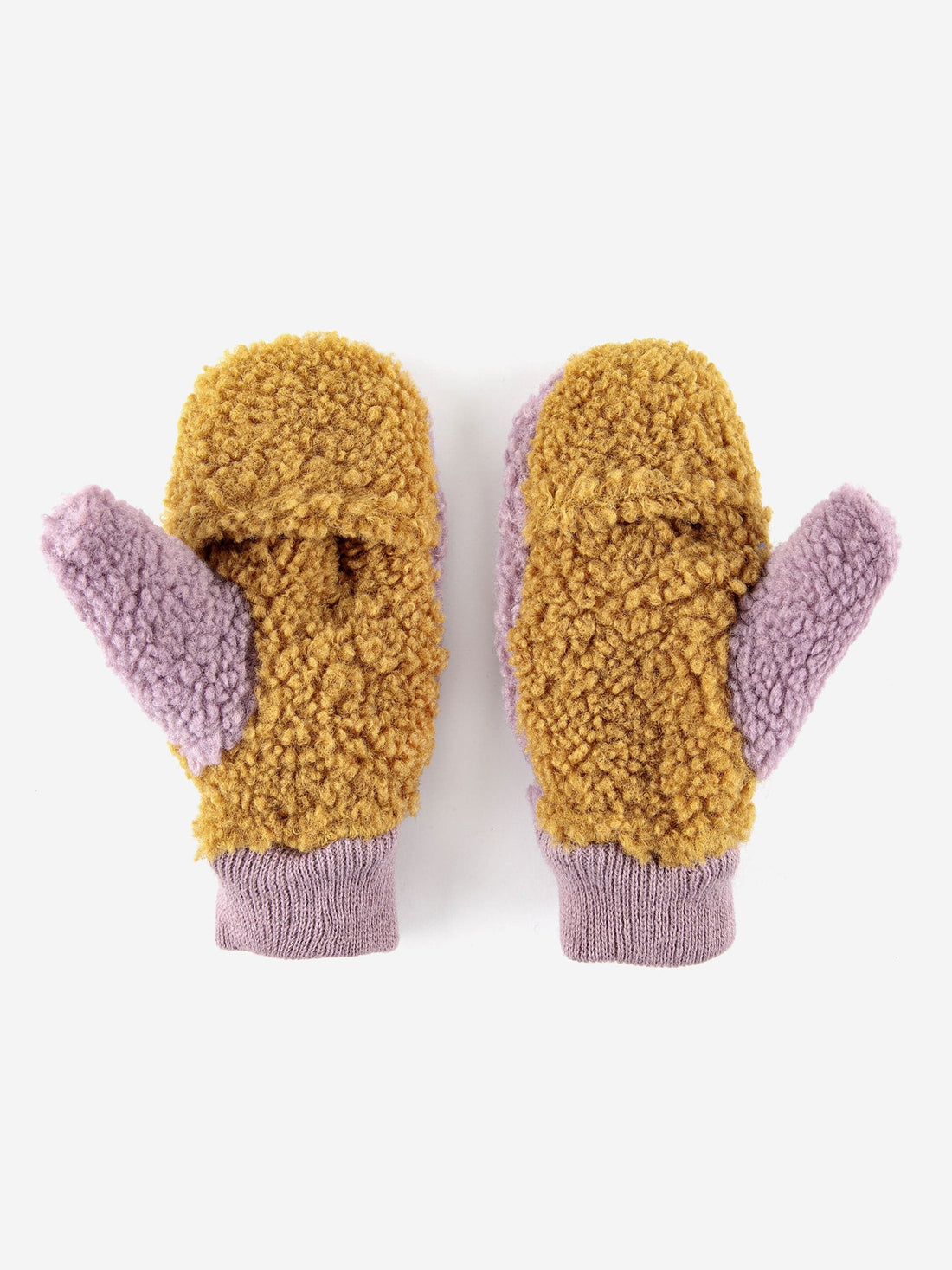 Sheepskin Color Block Lavender Gloves