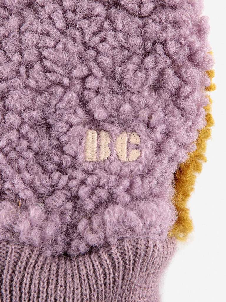 Sheepskin Color Block Lavender Gloves