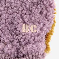 Sheepskin Color Block Lavender Gloves