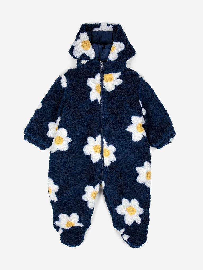 Baby Big Flower All Over Sheepskin Overall