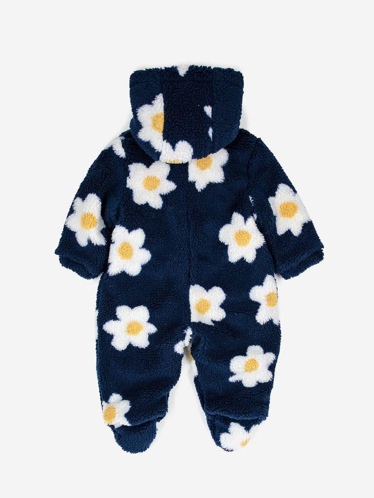 Baby Big Flower All Over Sheepskin Overall