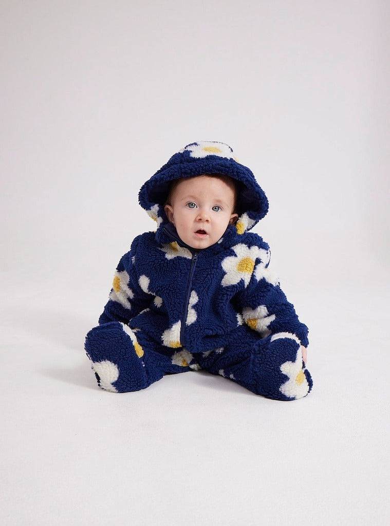 Baby Big Flower All Over Sheepskin Overall