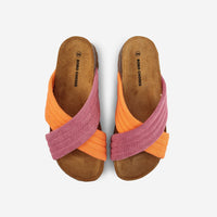 Pink Crossover Sandals