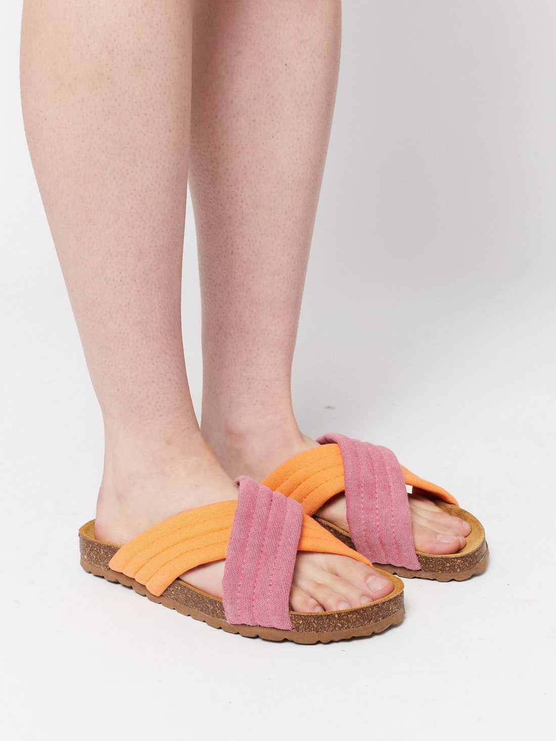 Pink Crossover Sandals