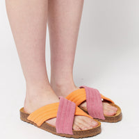 Pink Crossover Sandals