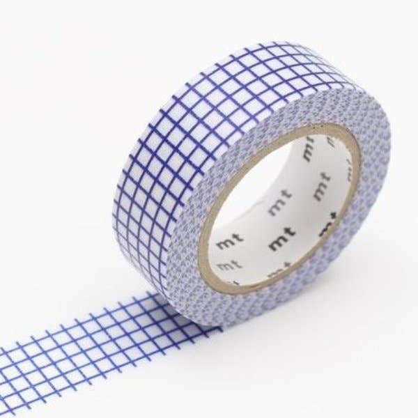 MT Washi Tape - Graph Hougan Blueberry (15mm)