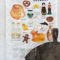 2025 Linen Calendar - Specialties Of Alsace