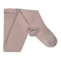 Angelique Pointelle Merino Wool Tights - Dusty Pink