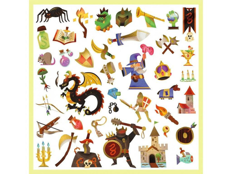 Medieval Fantasy Metallic Stickers