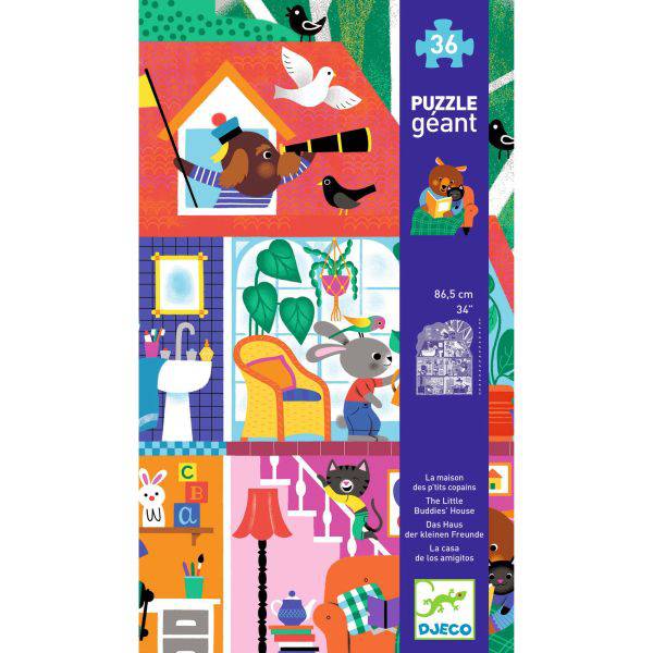 Giant Puzzle - The Little Buddies' House (36 pcs)