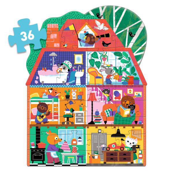 Giant Puzzle - The Little Buddies' House (36 pcs)