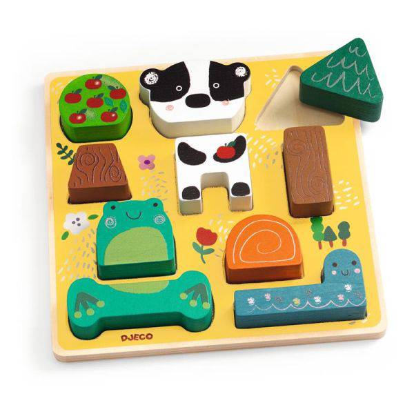 Puzz & Match Happy Wooden Puzzle & Building Game