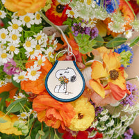 Peanuts® x Three Potato Four Snoopy Flower Bouquet Patch Keychain