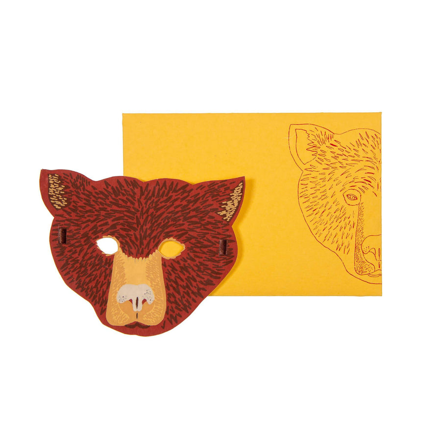 Bear Mask Greeting Card