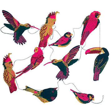 Tropical Birds Sewn Garland