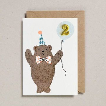 Confetti Pets Age 2 Card – Bear