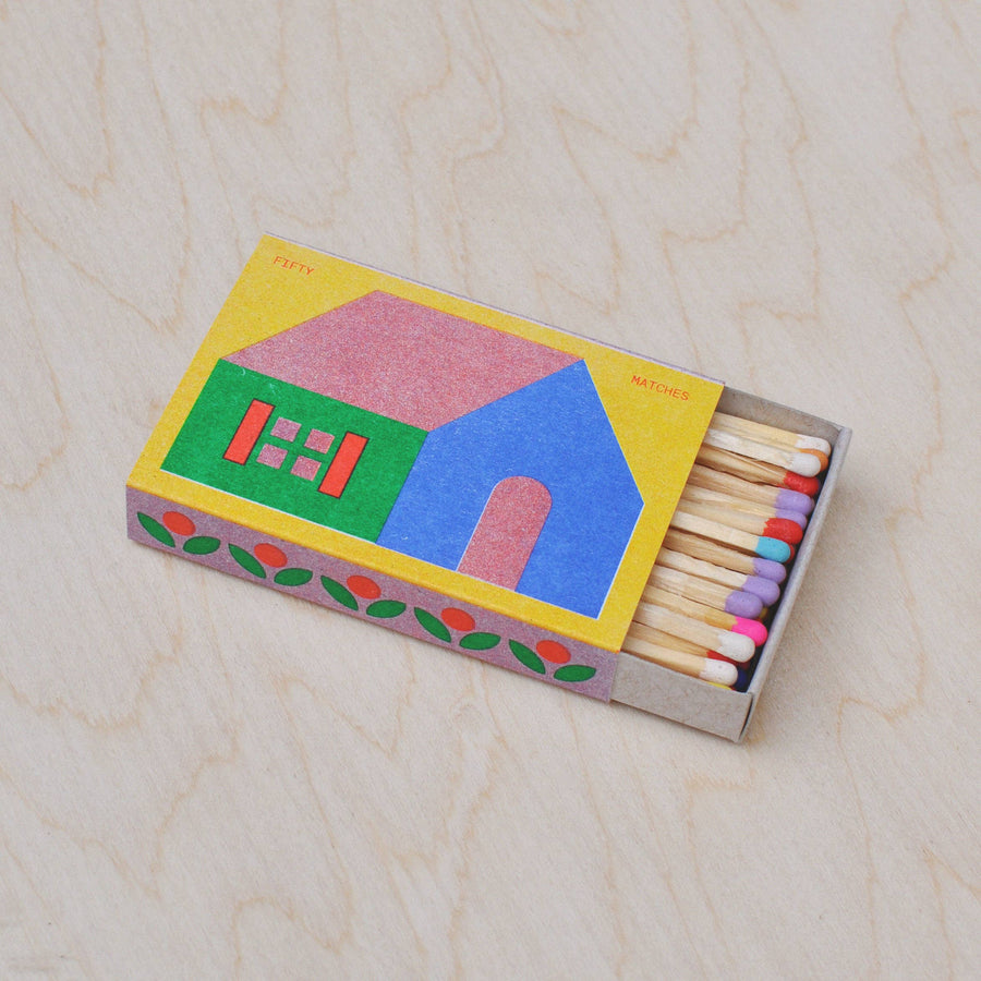 House Risograph Printed Matchbox