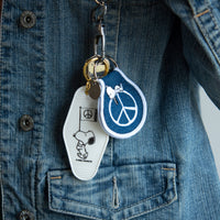 3P4 x Peanuts® - Snoopy Peace Patch Keychain