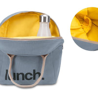 Zipper Lunch Bag - 'Lunch' Blue