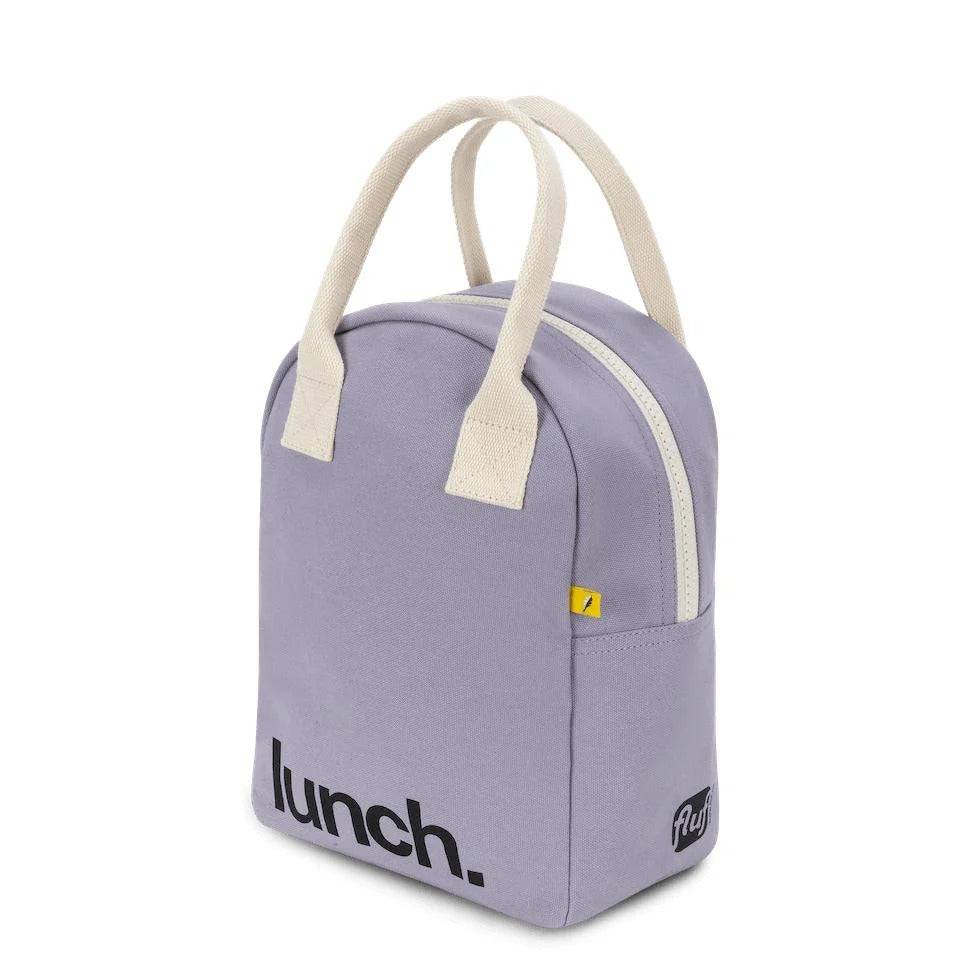 Zipper Lunch Bag - 'Lunch' Lavender