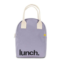 Zipper Lunch Bag - 'Lunch' Lavender