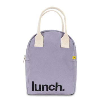 Zipper Lunch Bag - 'Lunch' Lavender