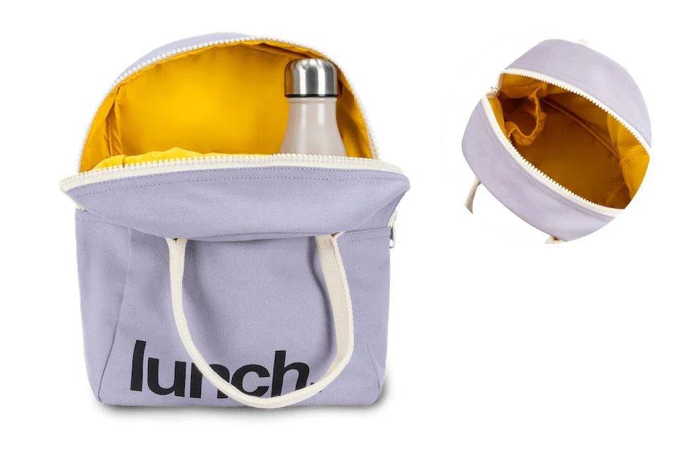 Zipper Lunch Bag - 'Lunch' Lavender