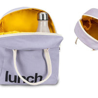 Zipper Lunch Bag - 'Lunch' Lavender