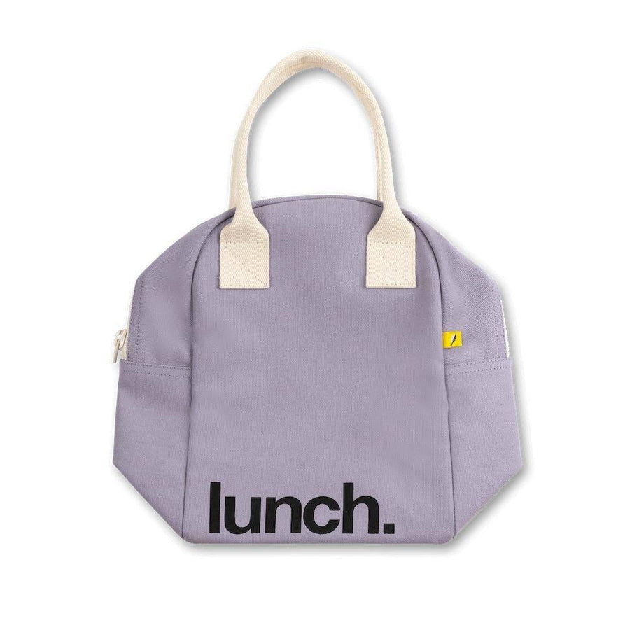 Zipper Lunch Bag - 'Lunch' Lavender