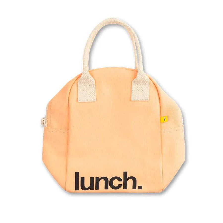 Zipper Lunch Bag - 'Lunch' Peach