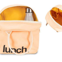 Zipper Lunch Bag - 'Lunch' Peach