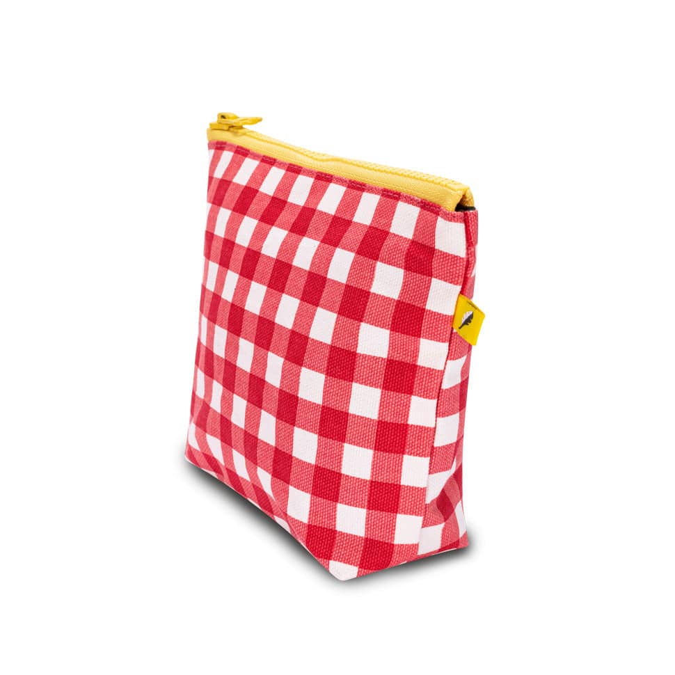 Tiny Zip Pouch - Gingham Red