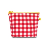 Tiny Zip Pouch - Gingham Red