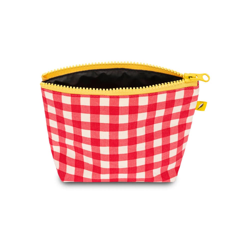 Tiny Zip Pouch - Gingham Red