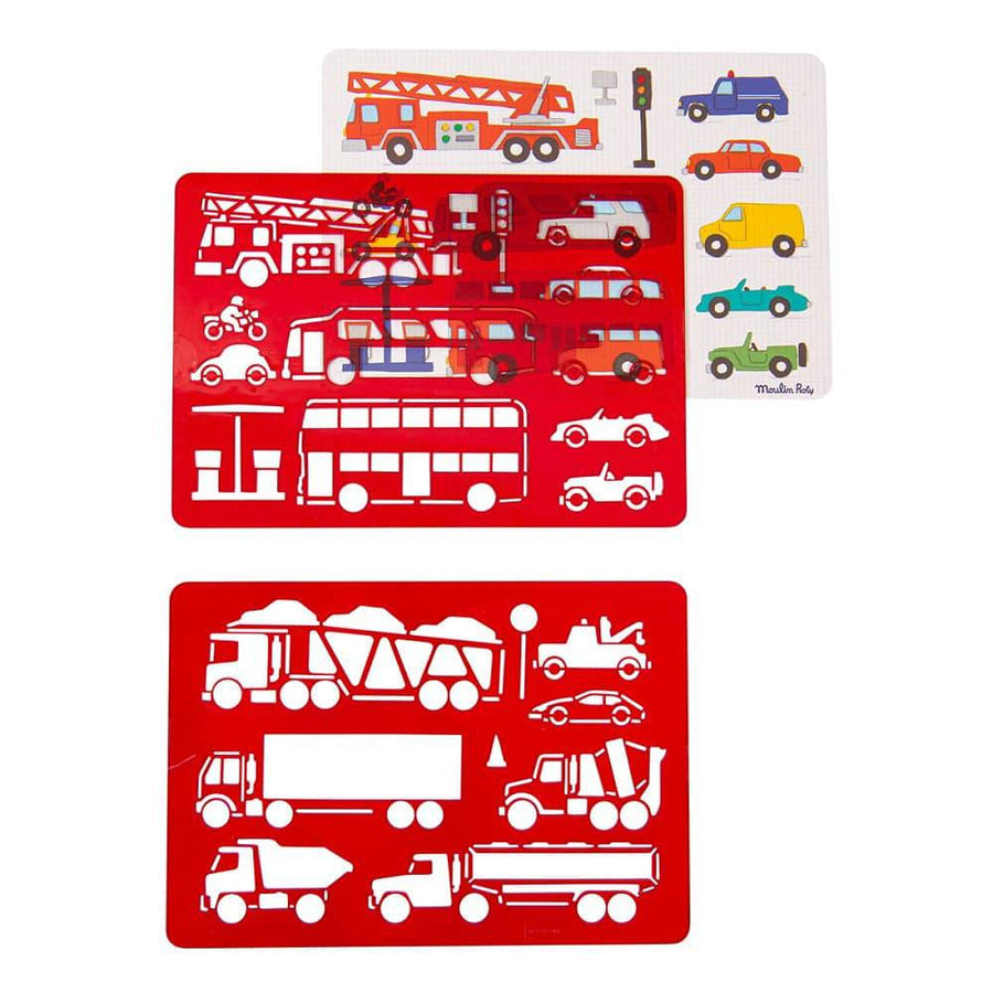 Drawing Stencil Set - Vehicles