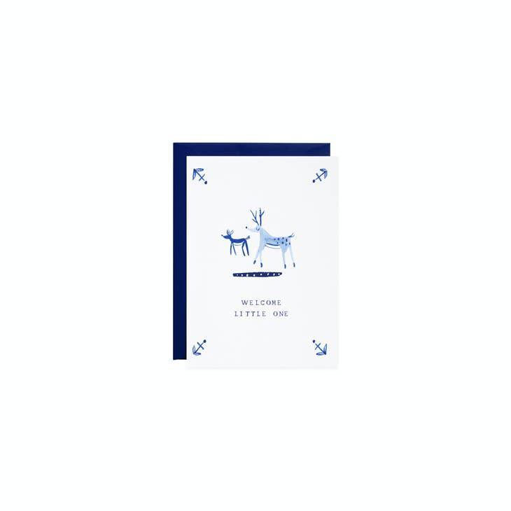 Welcome Little Deer Petite Card