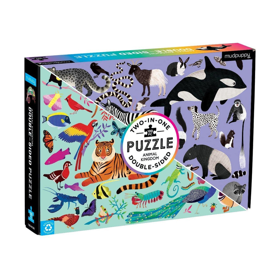 Animal Kingdom 100 Piece Double-Sided Puzzle